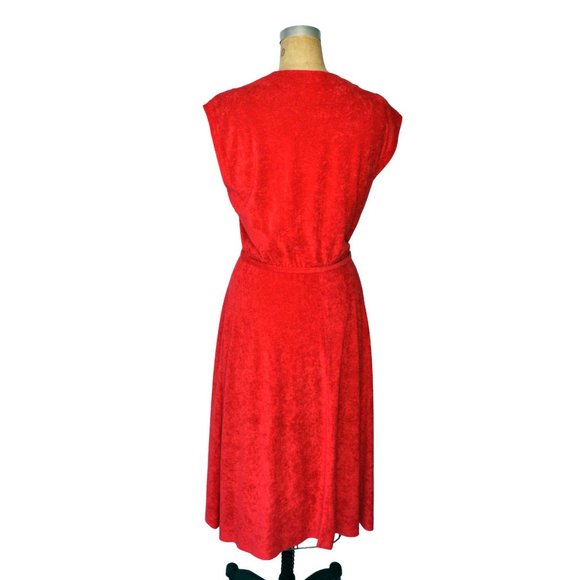 Vintage 60s JT Dress Co Sleeveless Red Dress - Picture 4 of 6